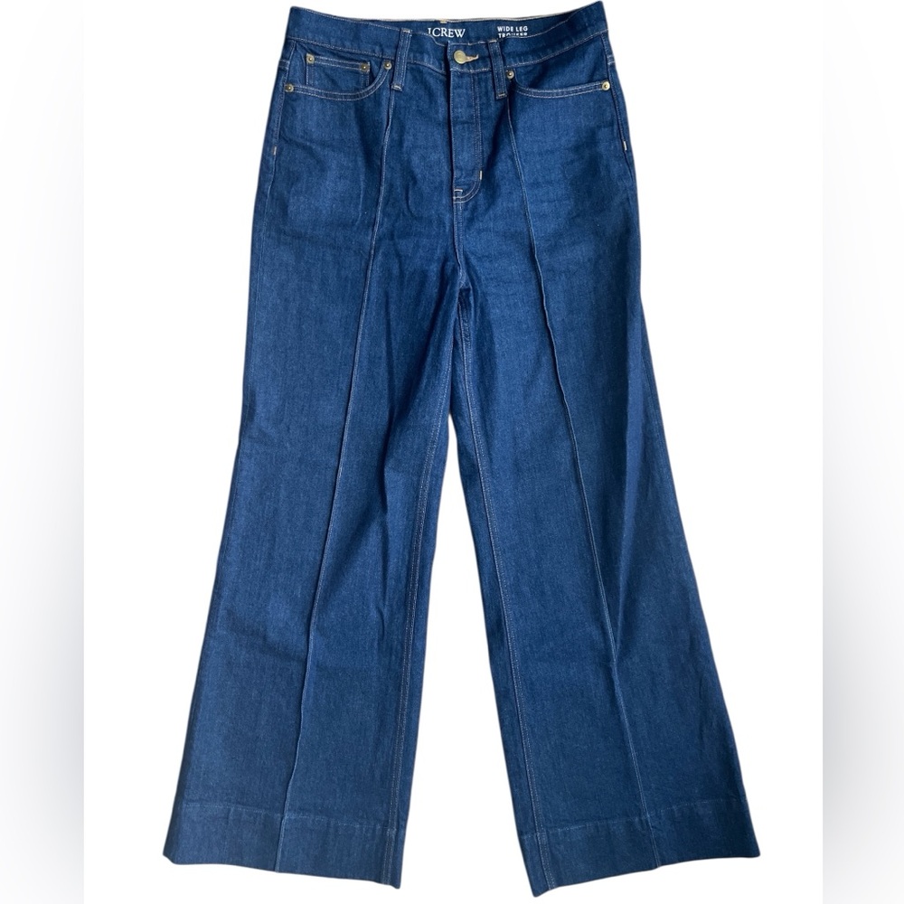 J. Crew Dark Blue Wide-Leg Flare Jeans